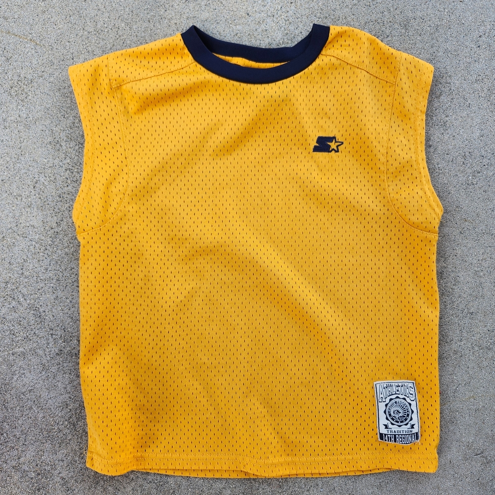 Vintage orange and navy athletic kids jersey